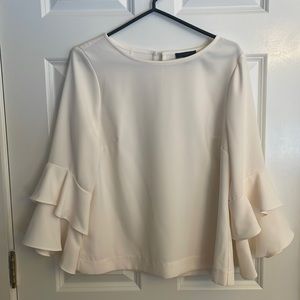 J. Crew Ivory Crepe Top
